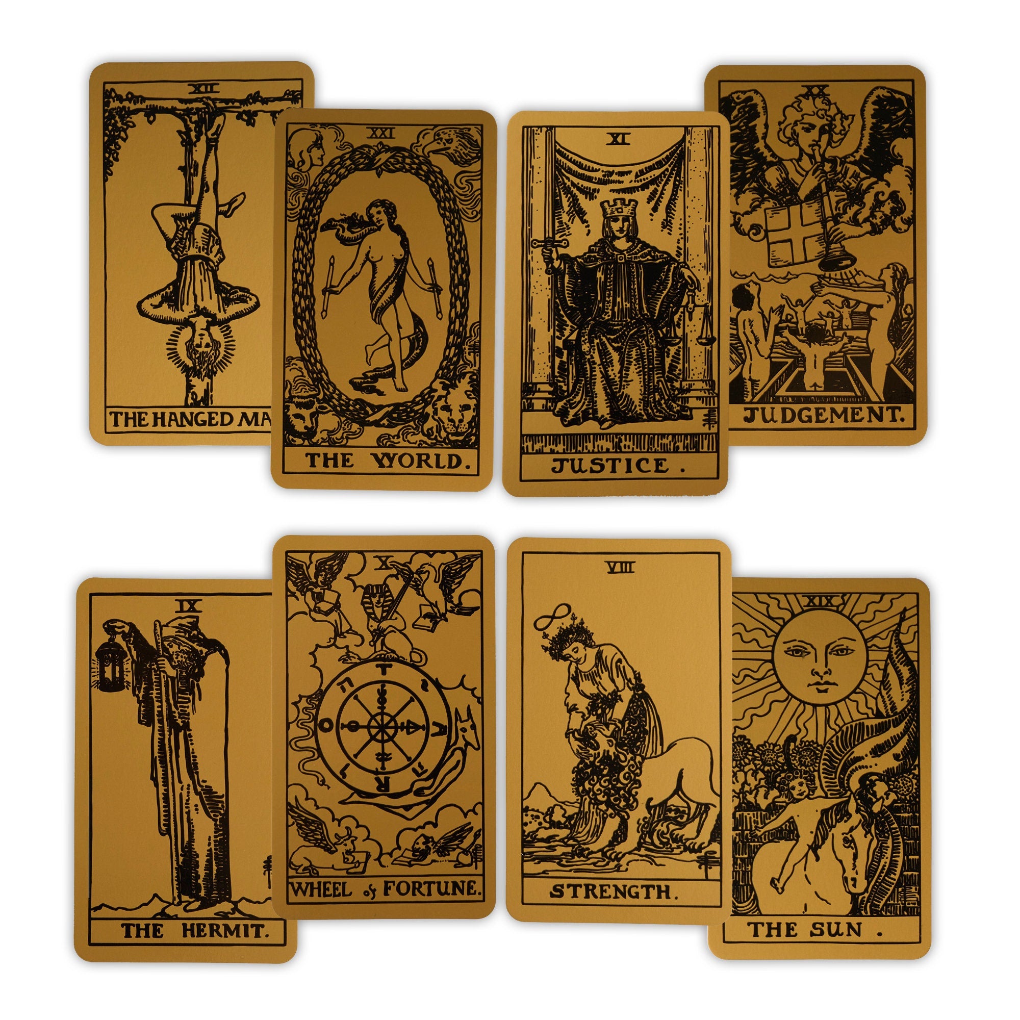 Metallic Gold Tarot Cards