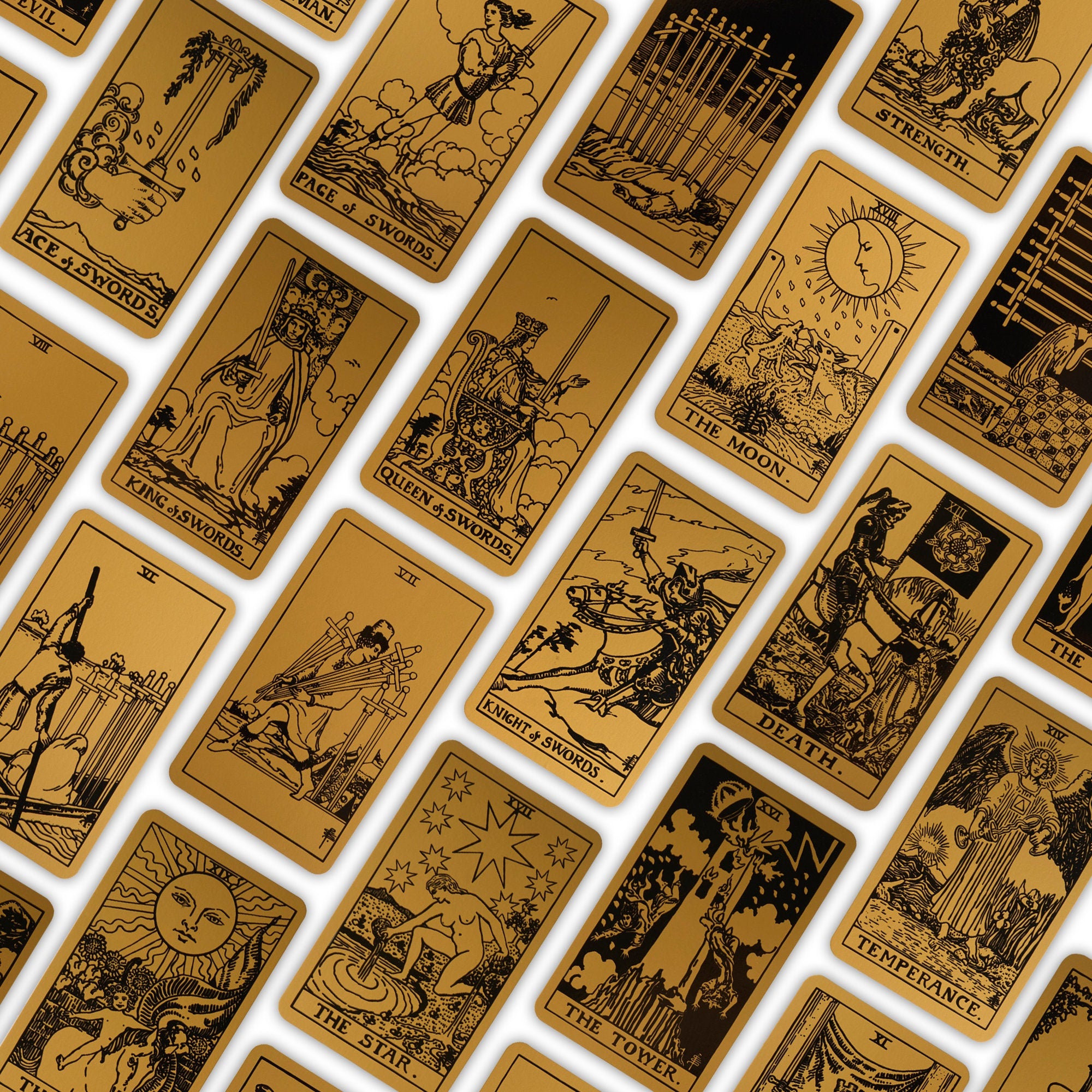 Metallic Gold Tarot Cards
