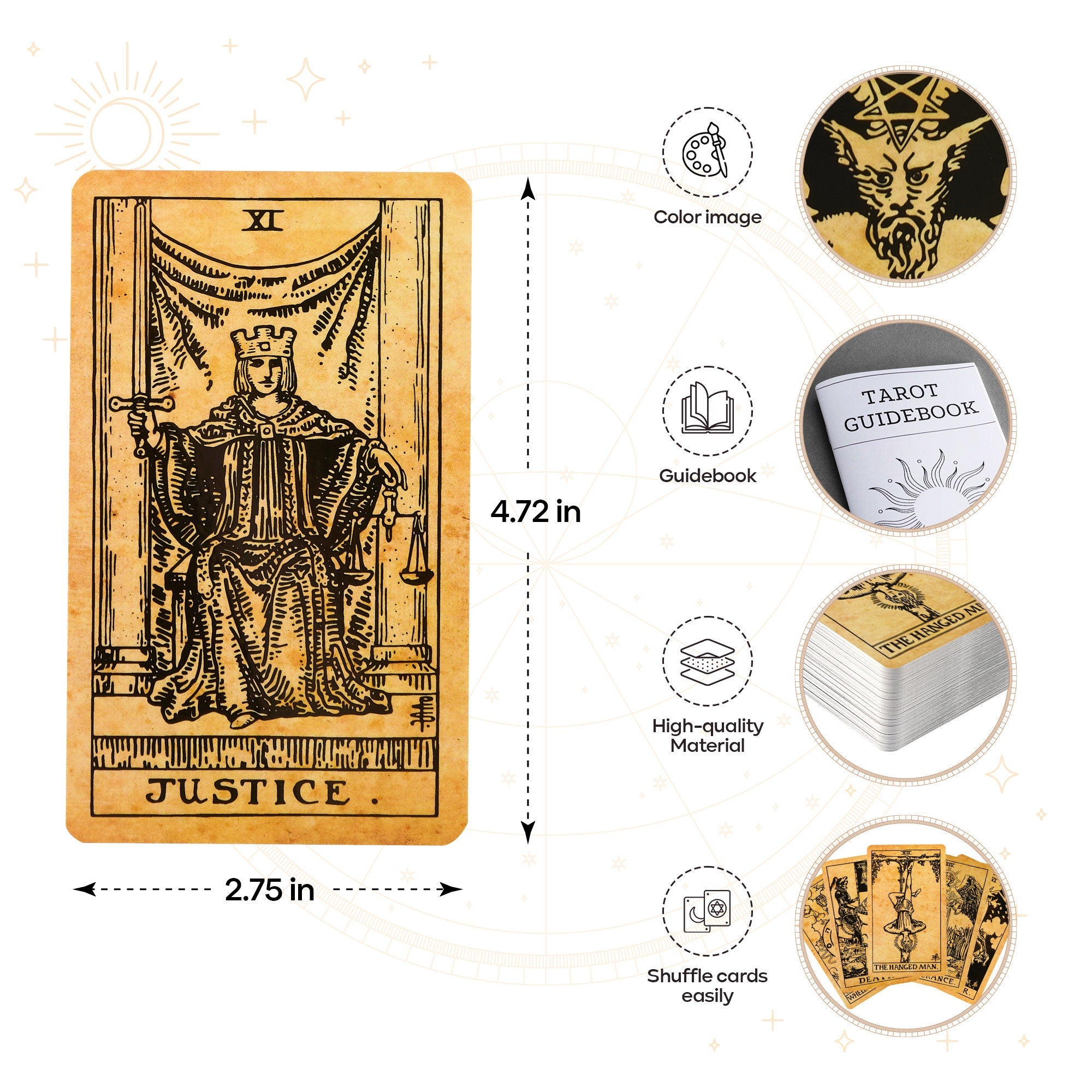 Light Vintage Tarot Cards