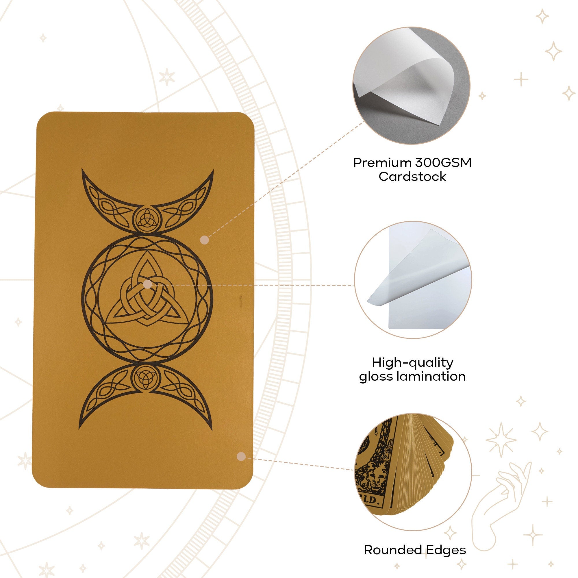 Metallic Gold Tarot Cards