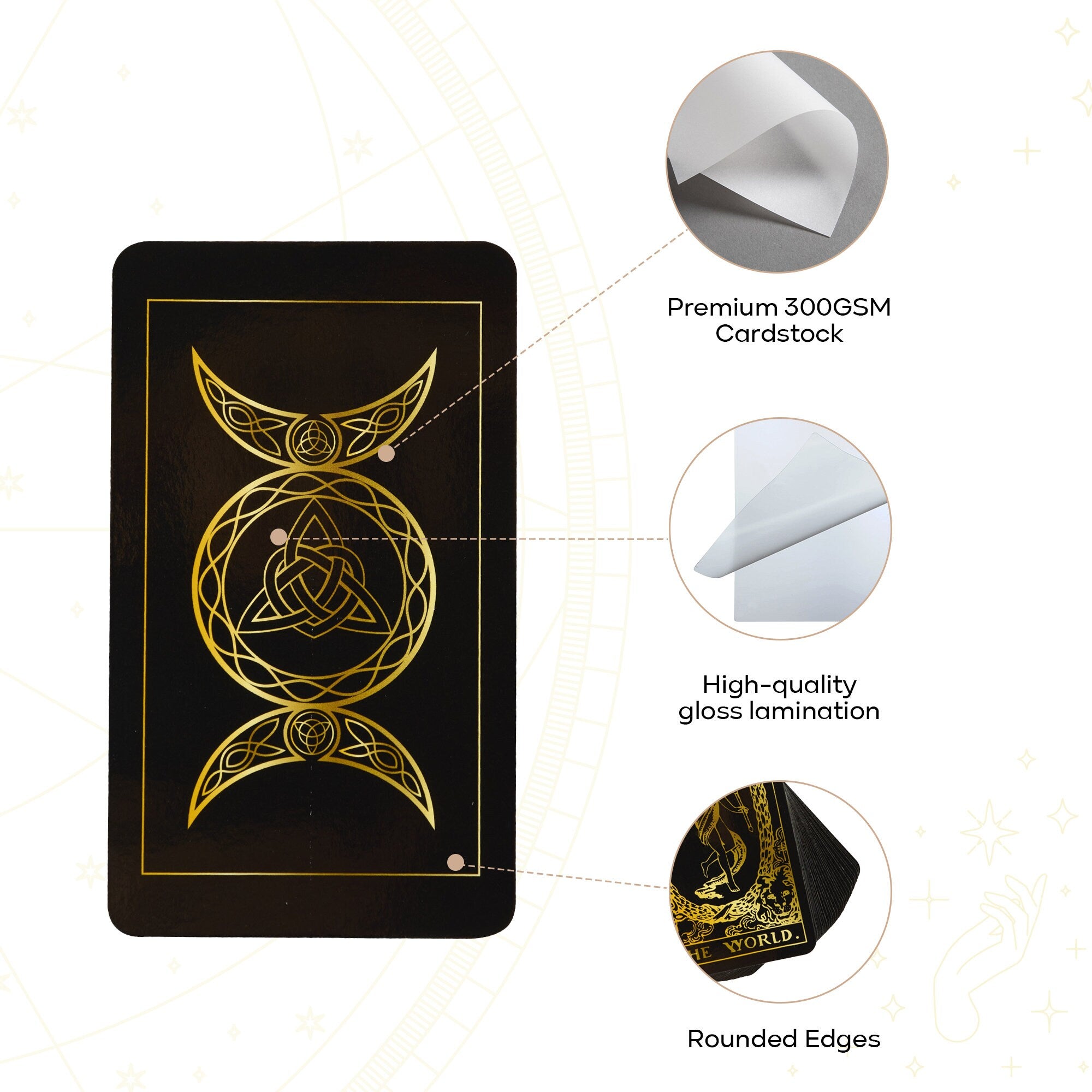 Black and Gold Tarot Cards