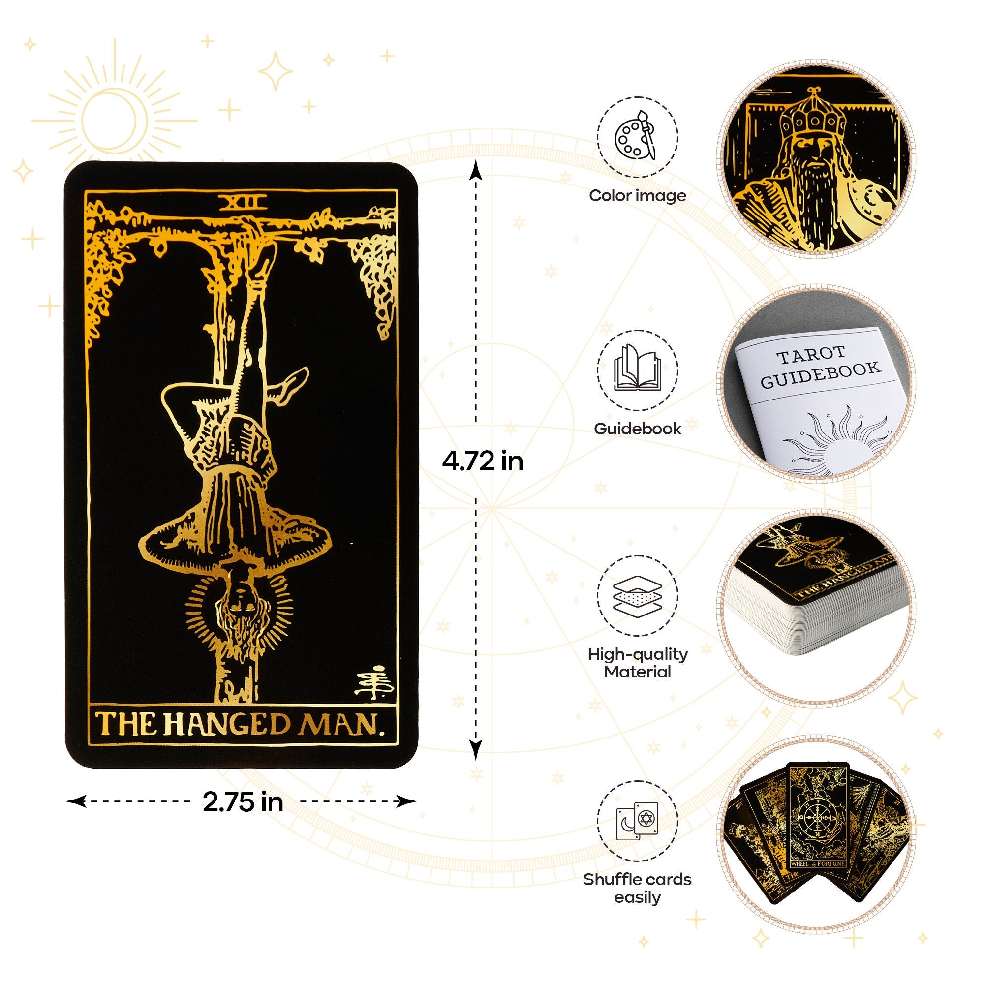 Black and Gold Tarot Cards