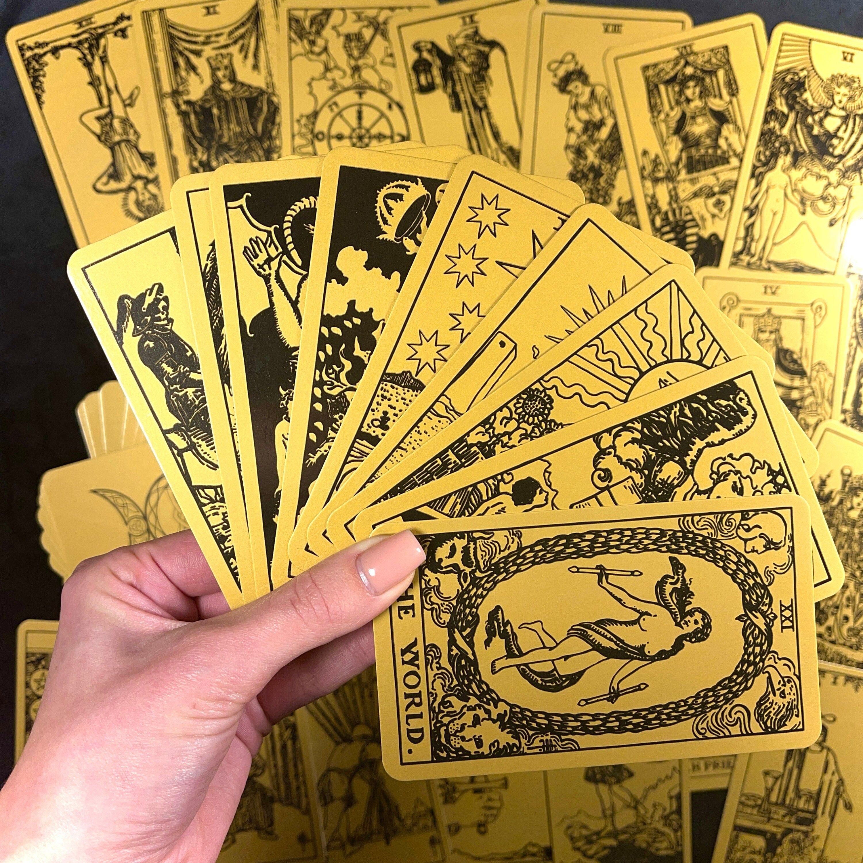 Metallic Gold Tarot Cards