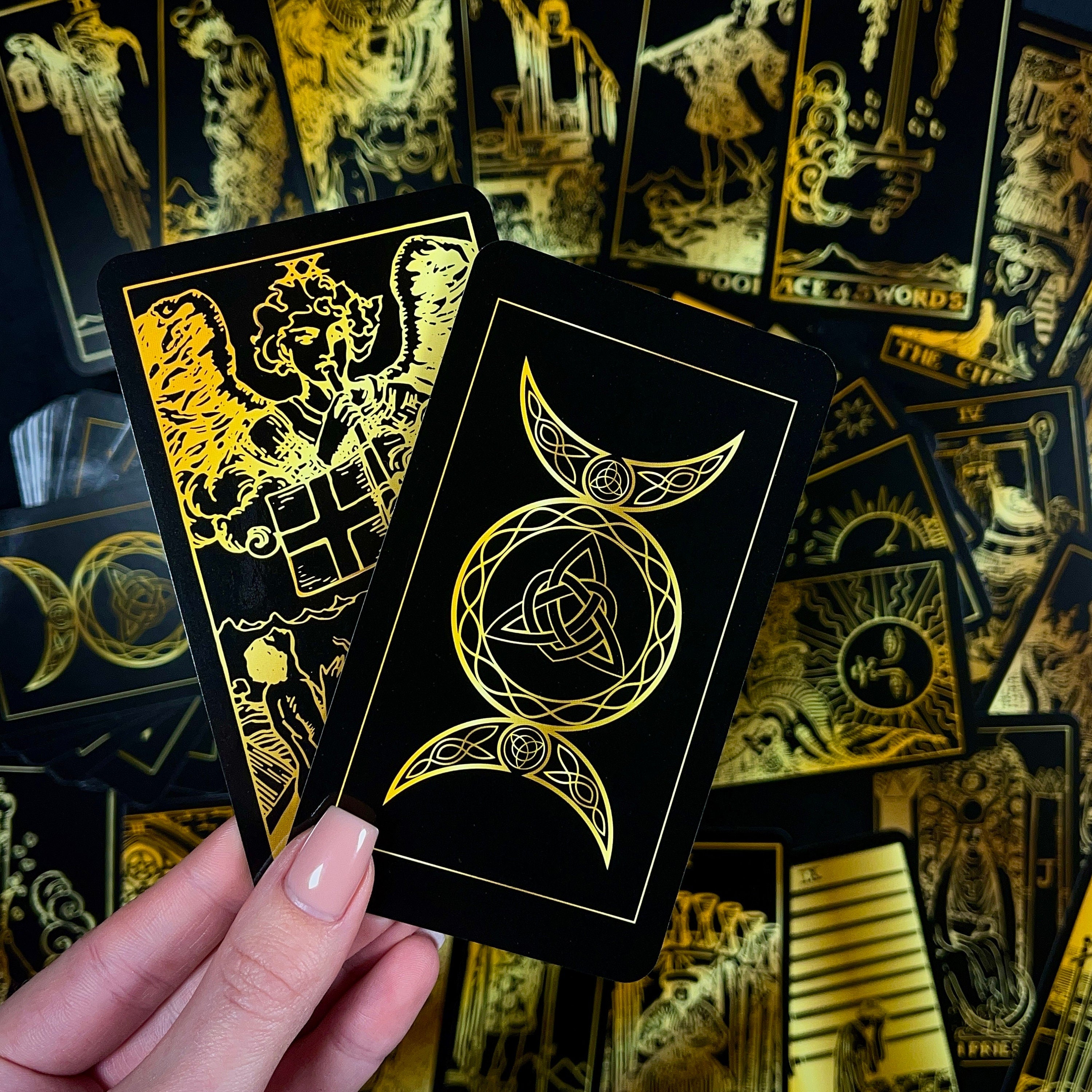 Black and Gold Tarot Cards