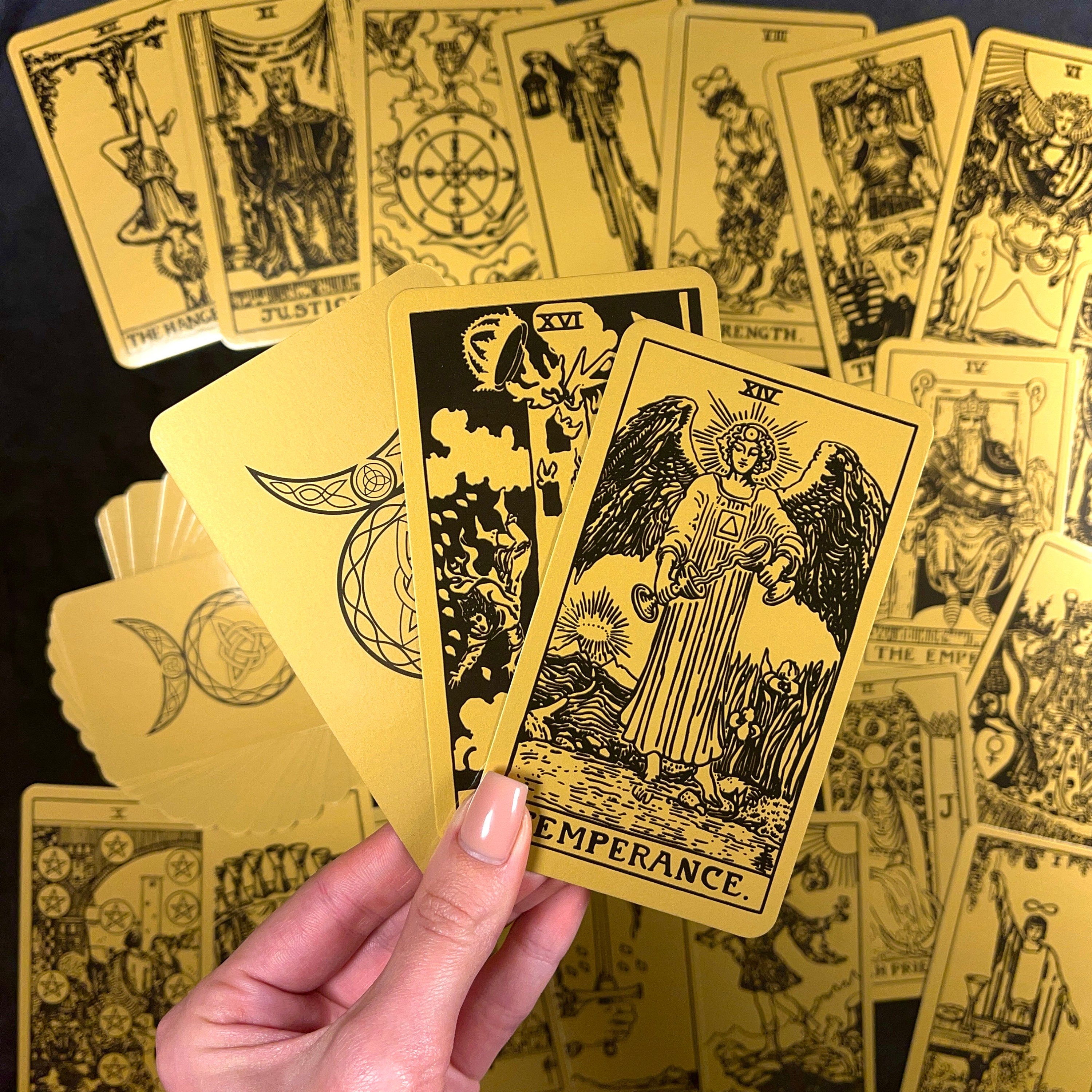 Metallic Gold Tarot Cards