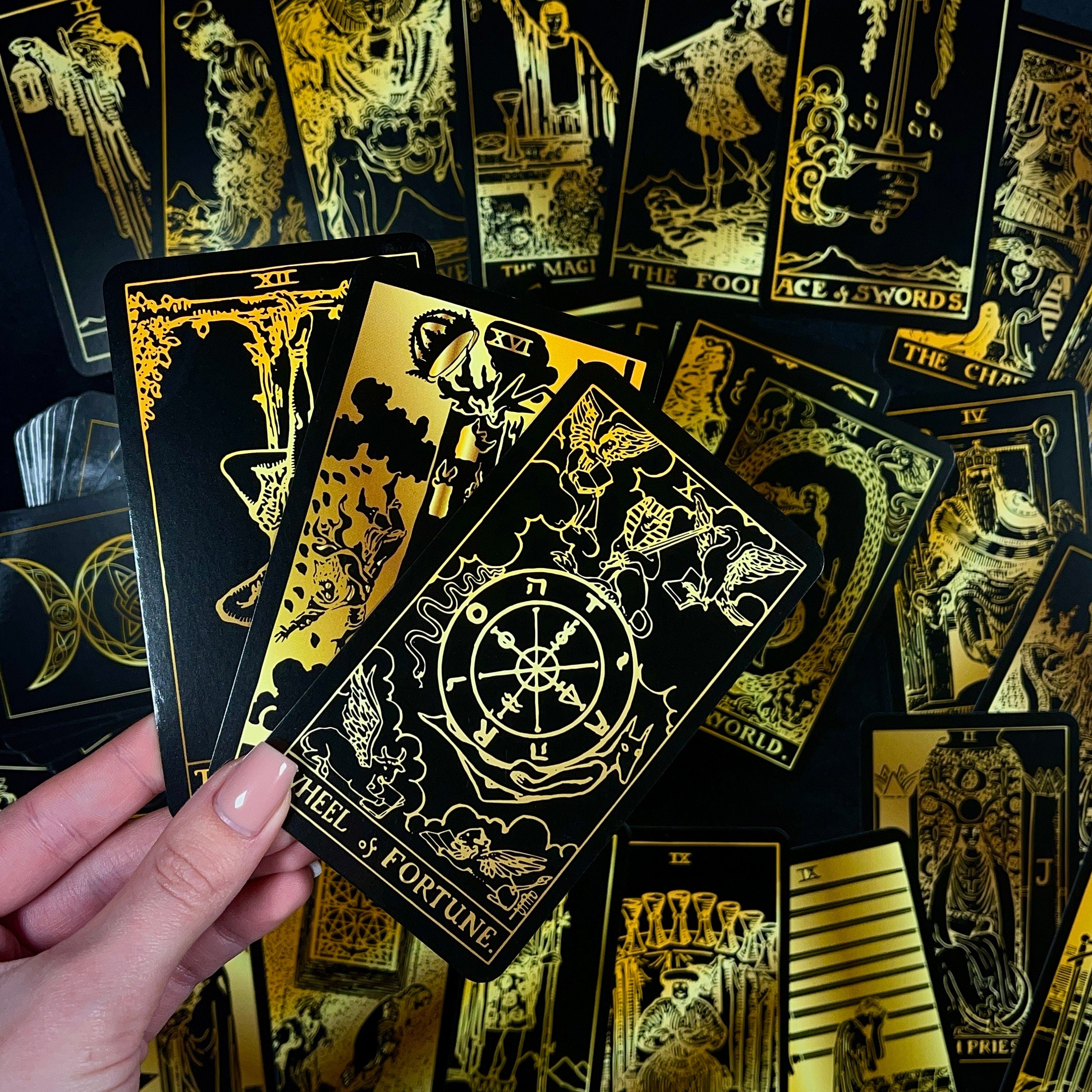Black and Gold Tarot Cards