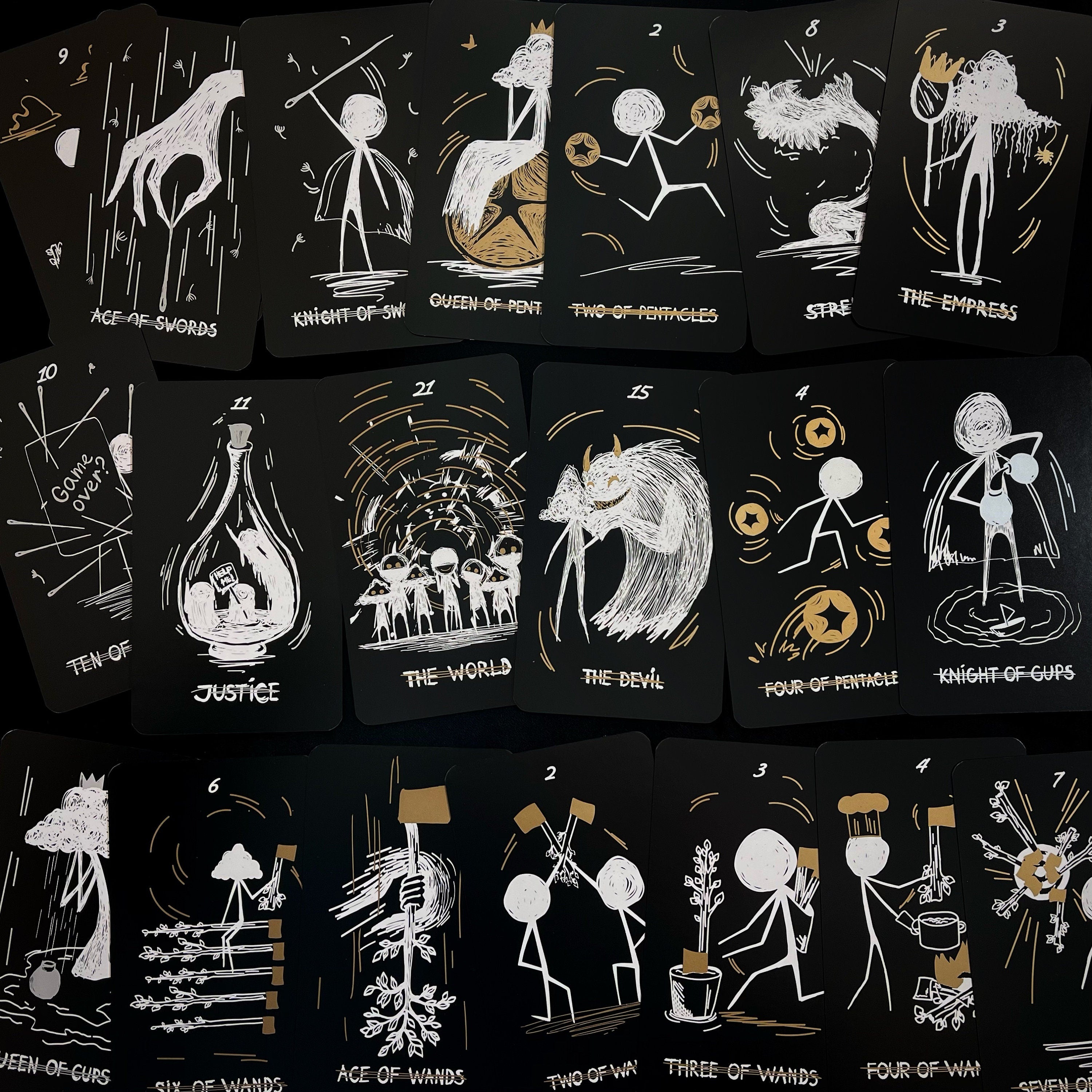 Black Fatality Tarot Cards