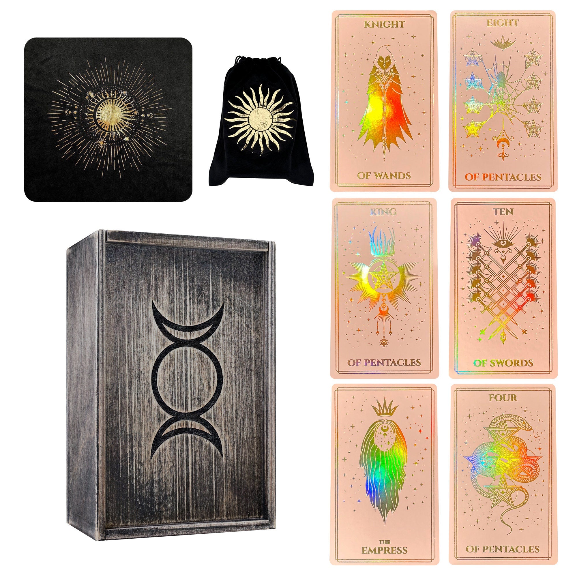 Pink Foiled Tarot Cards