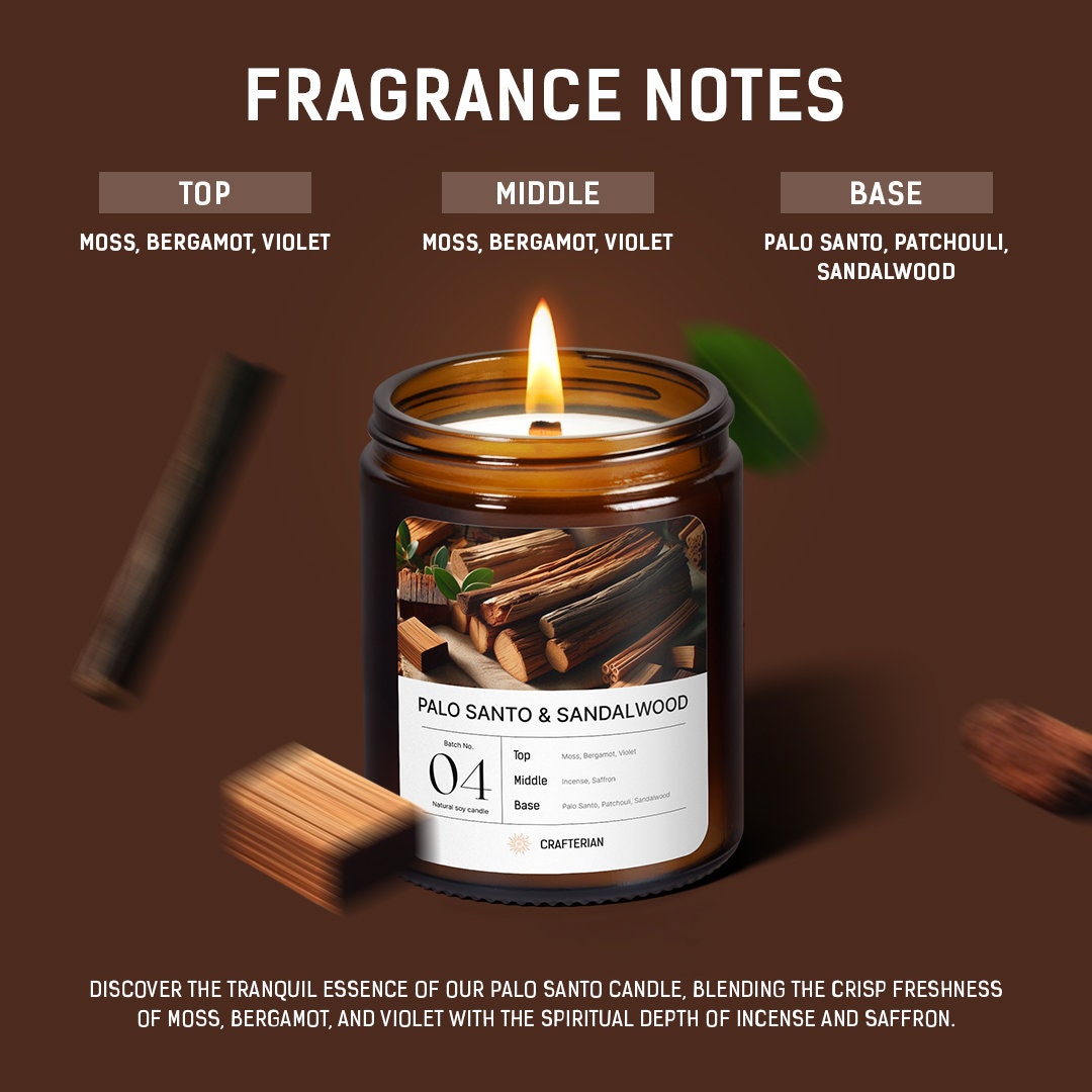Palo Santo Aromatherapy Candle - 8oz