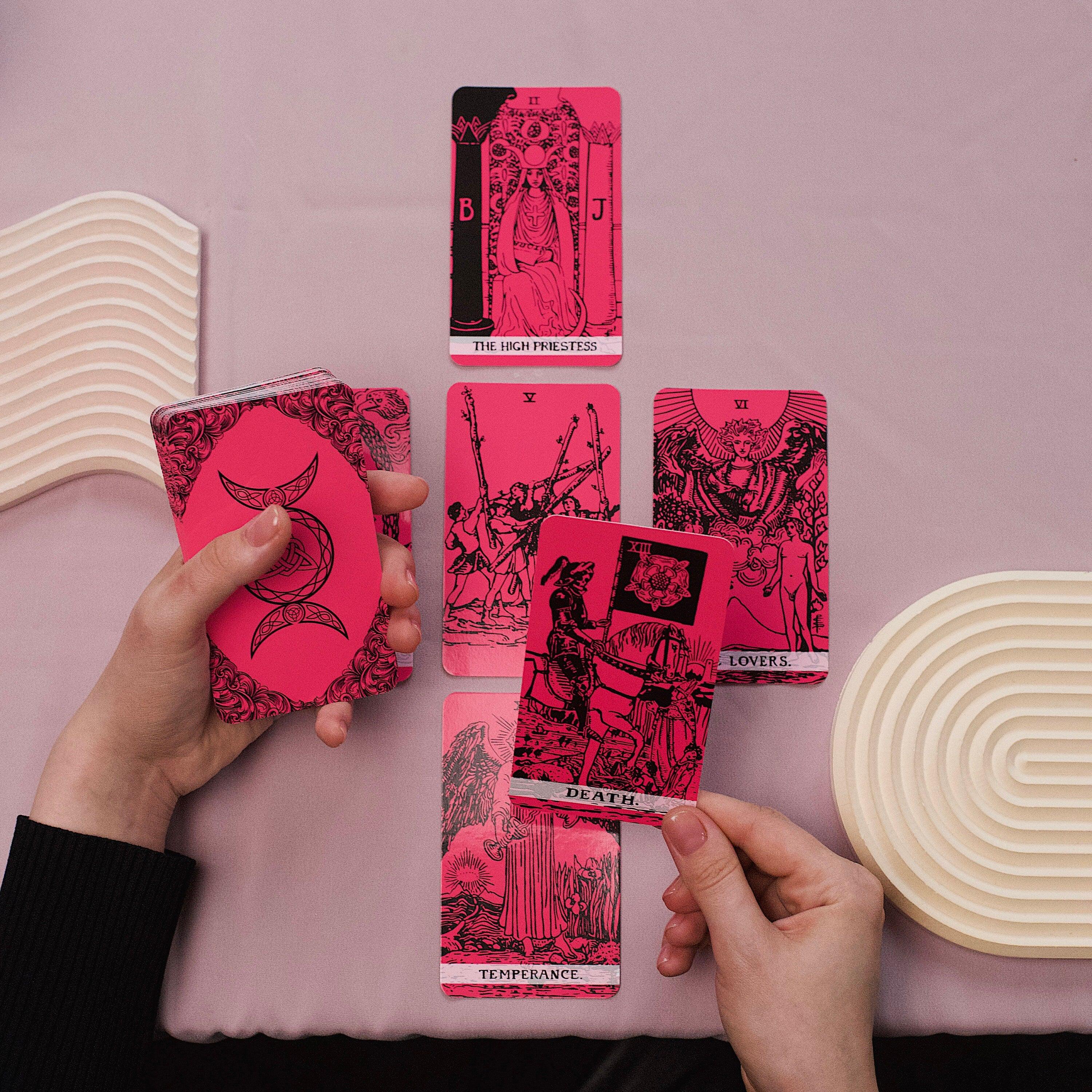 Pink Black Tarot Deck