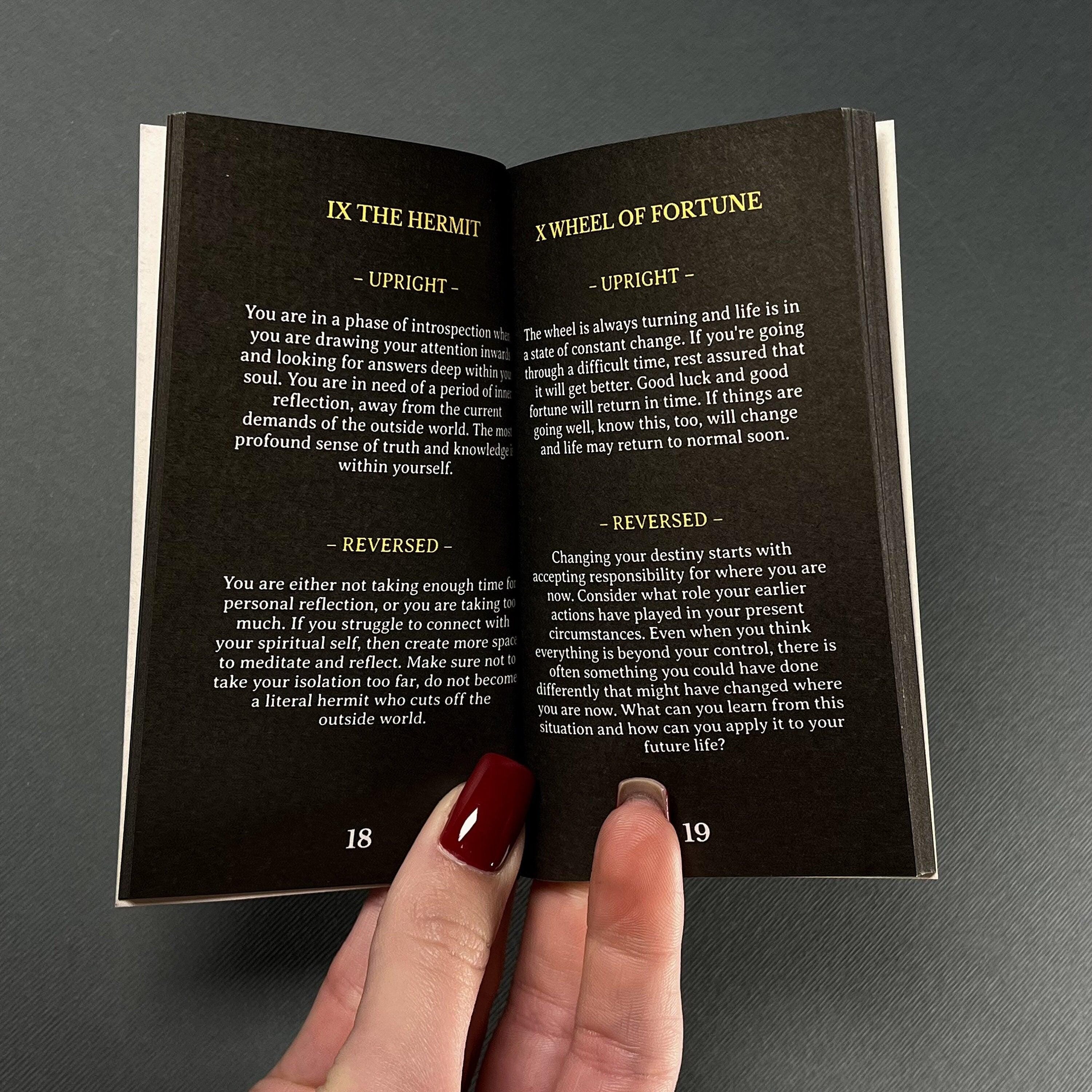 Learning Tarot with Meanings on Them
