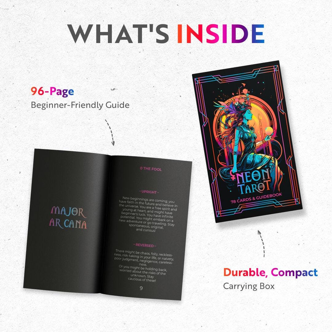 Neon Tarot Cards