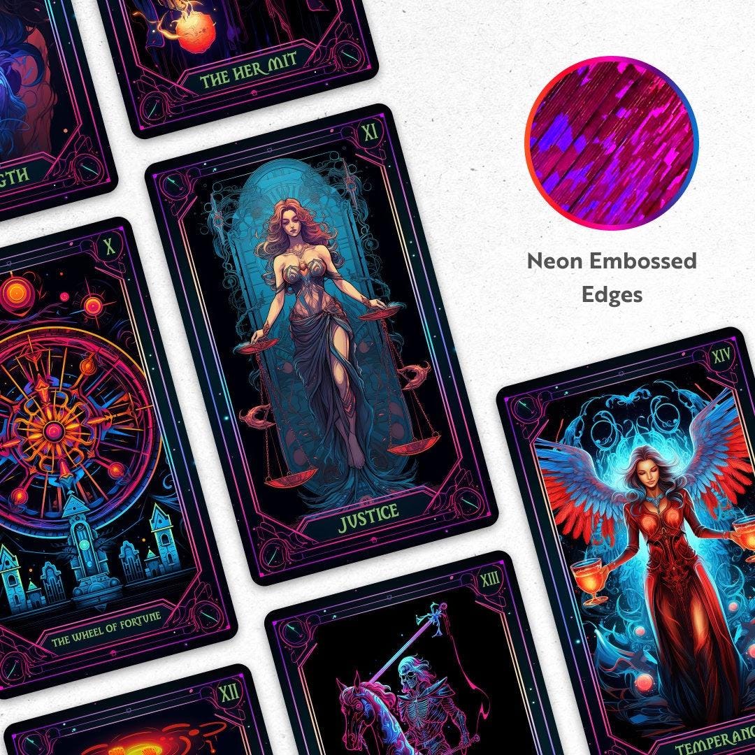 Neon Tarot Cards