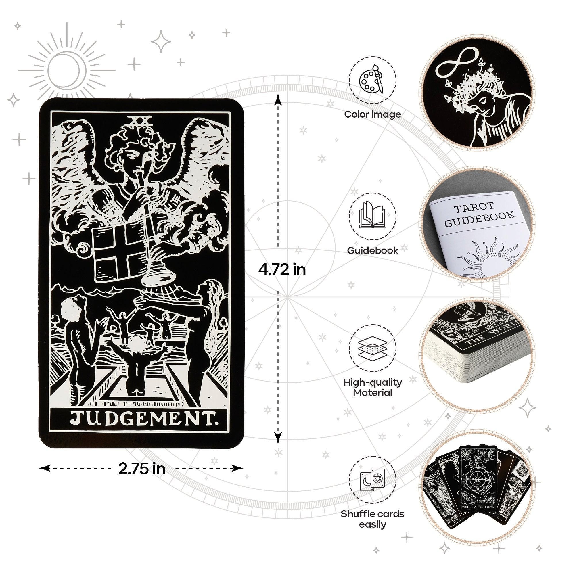 Black and White Rider Tarot Cards