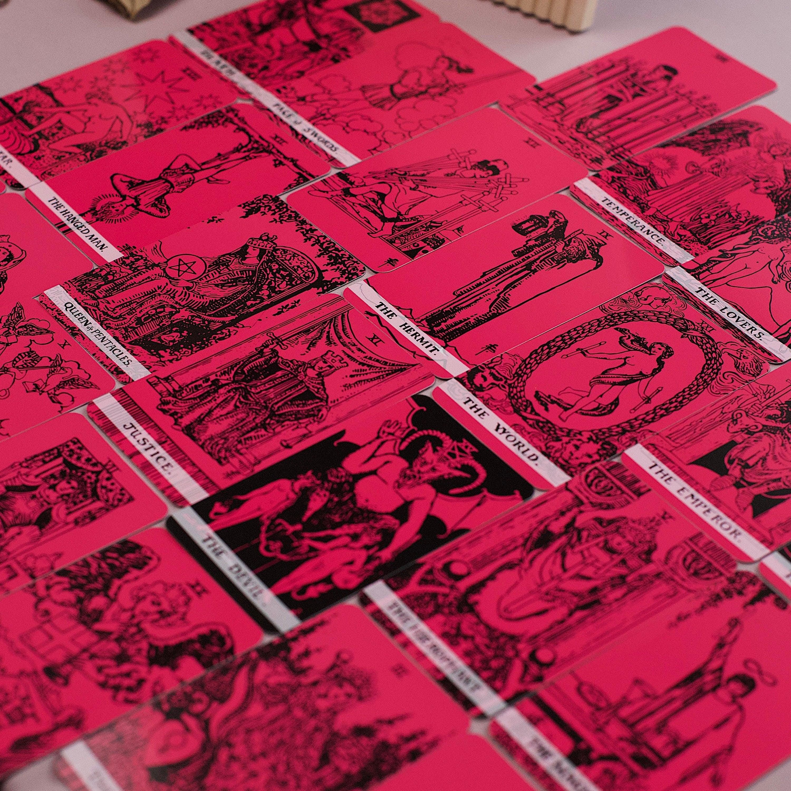 Pink Black Tarot Deck