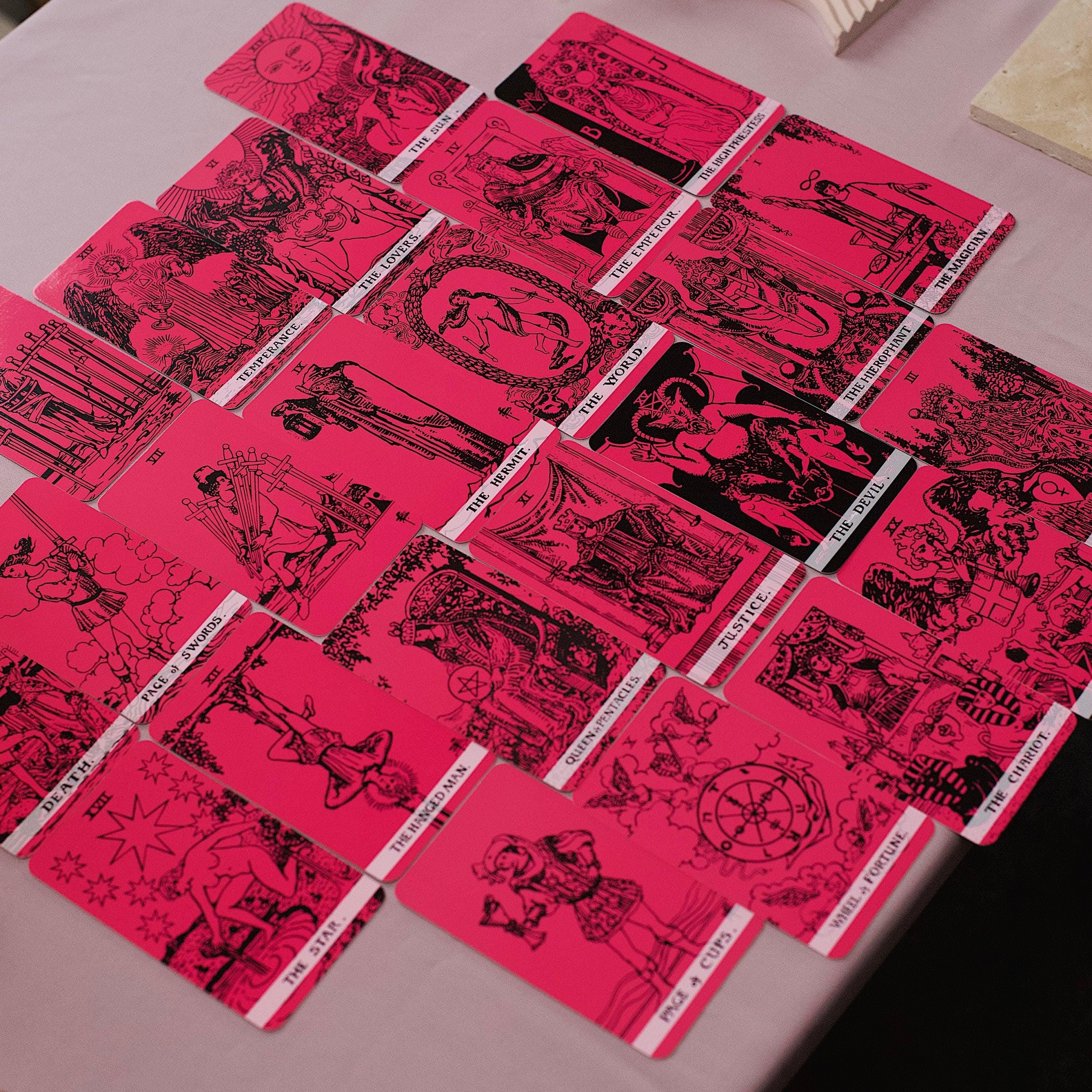 Pink Black Tarot Deck
