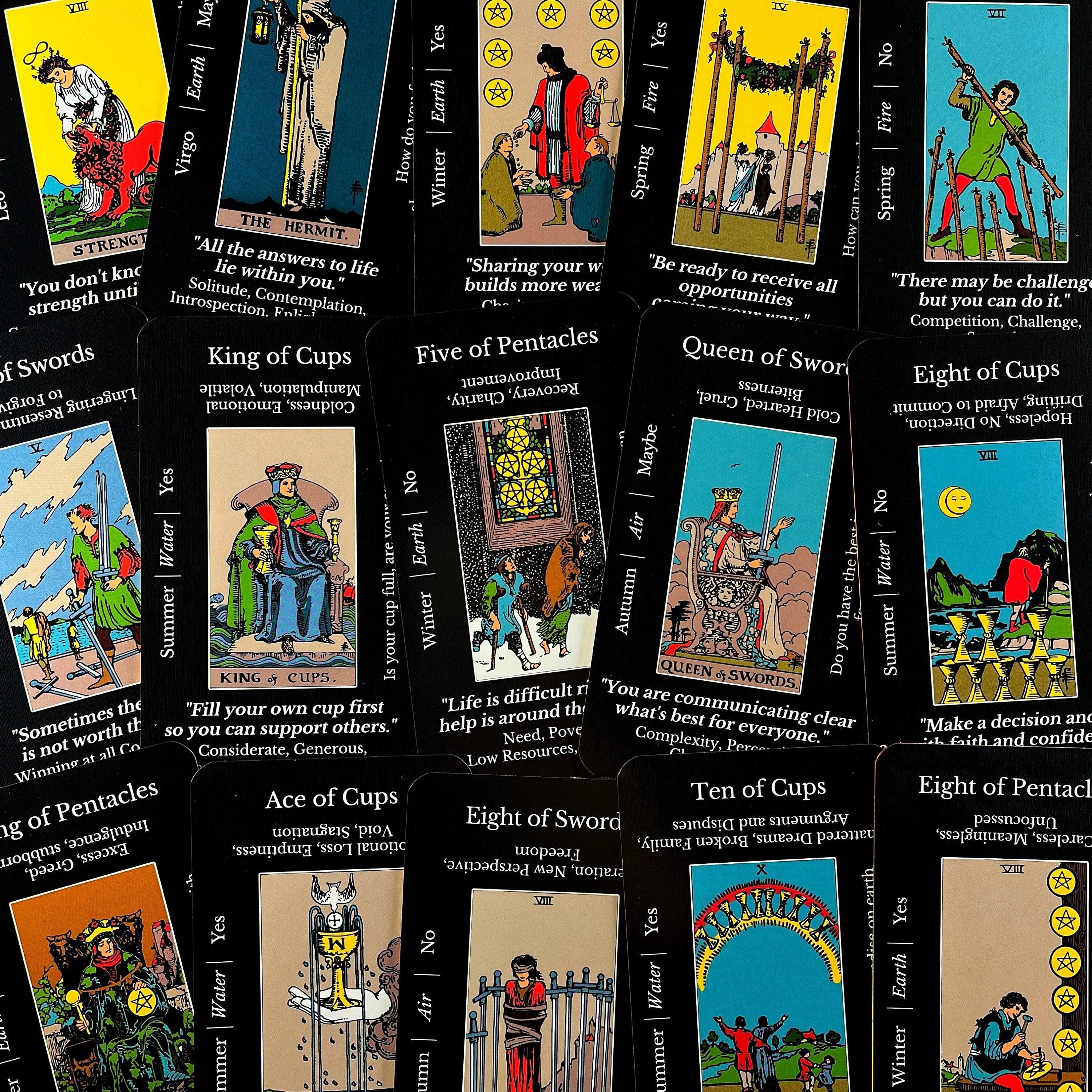 Learning Tarot with Meanings on Them