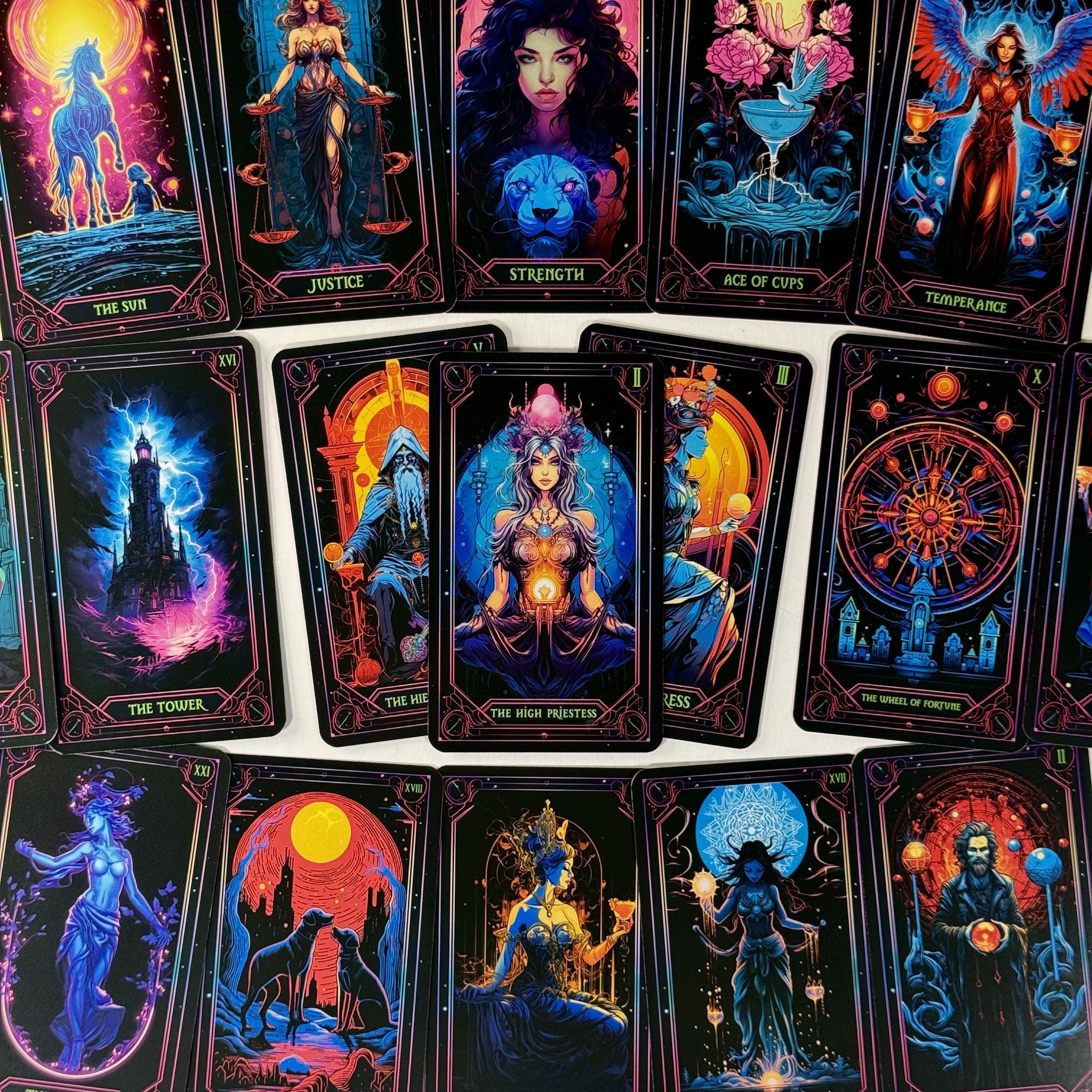 Neon Tarot Cards