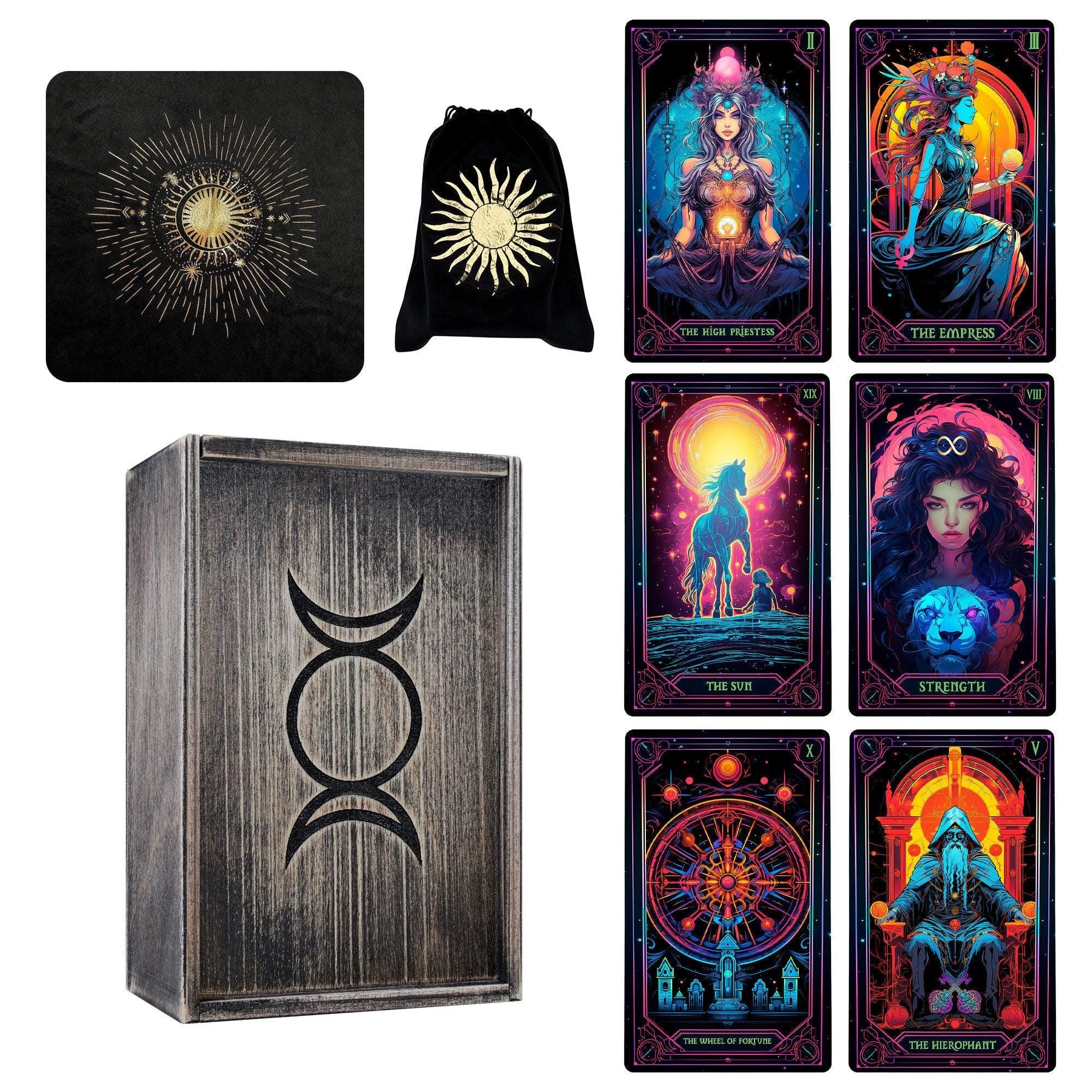 Neon Tarot Cards