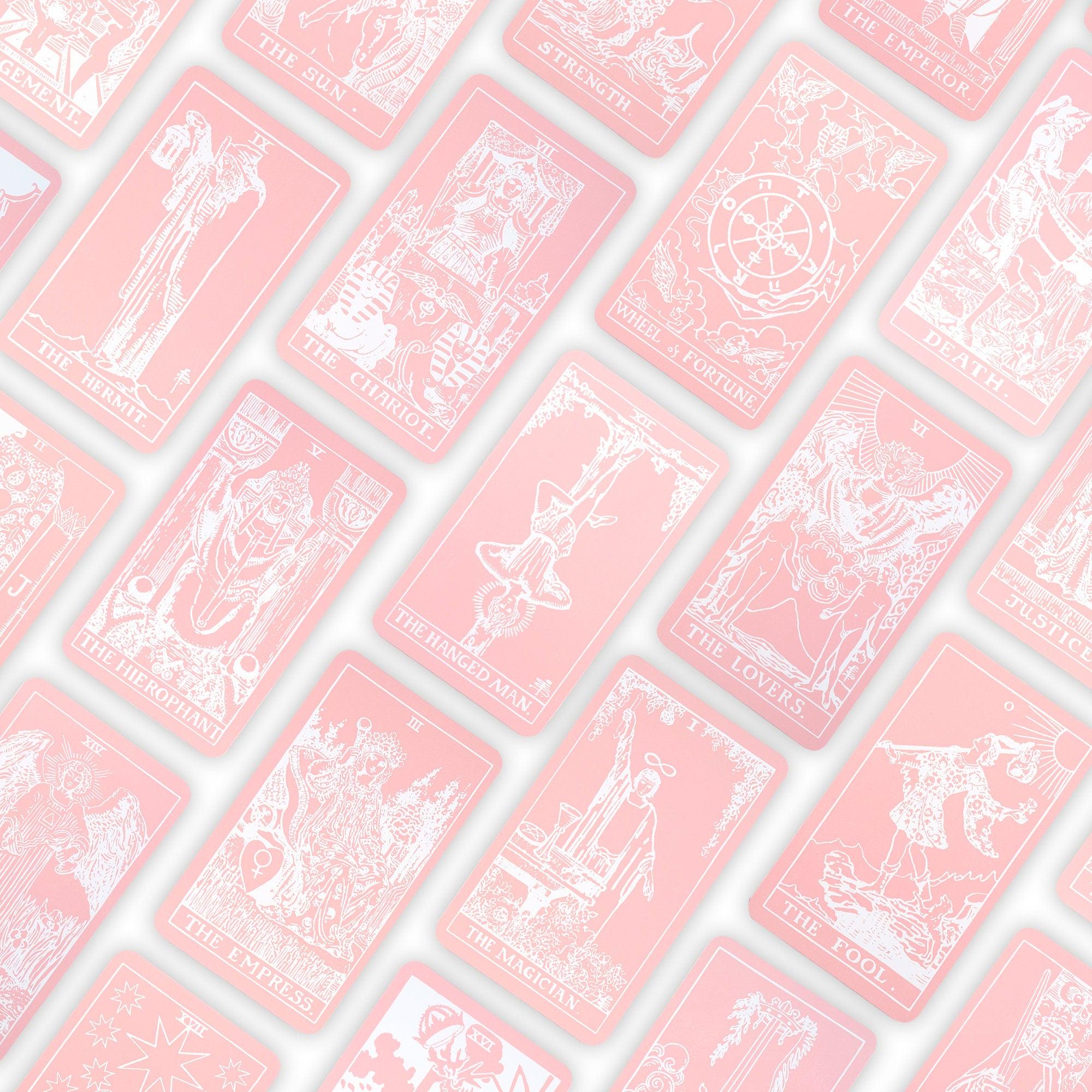 Pink White Tarot Cards