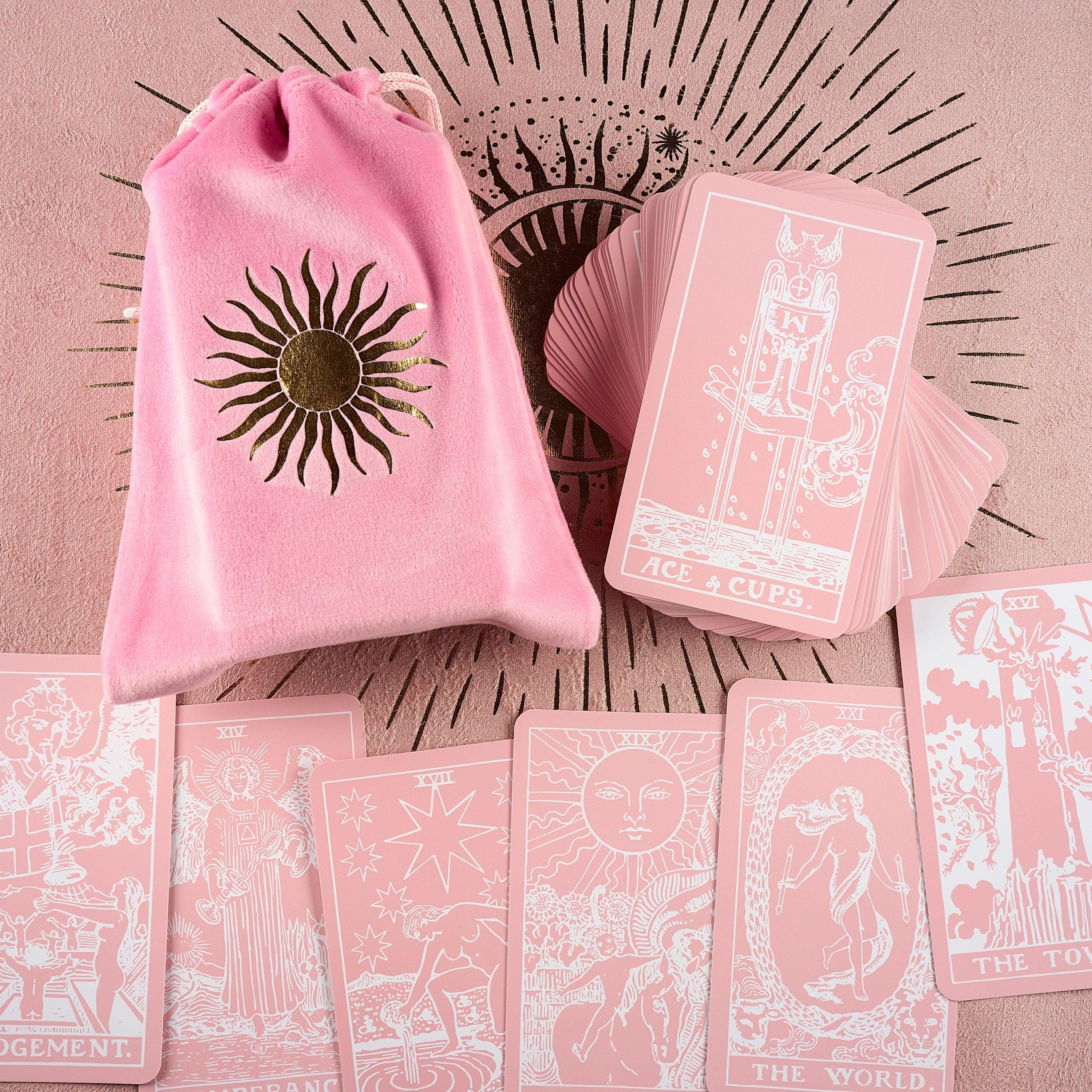 Pink White Tarot Cards
