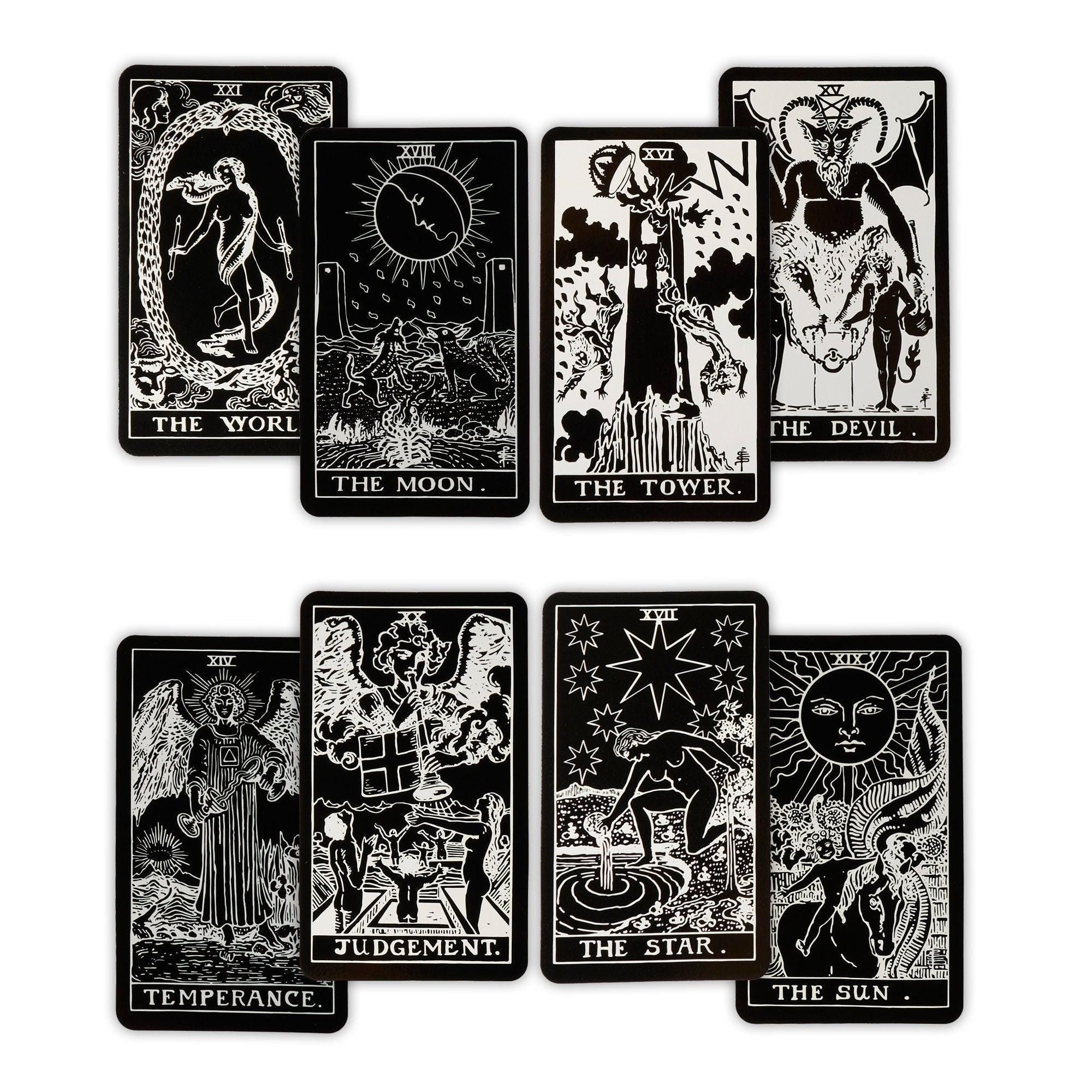Black and White Rider Tarot Cards