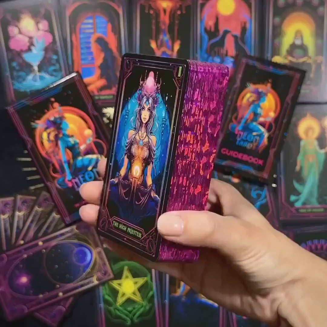 Load video: Neon Tarot Deck