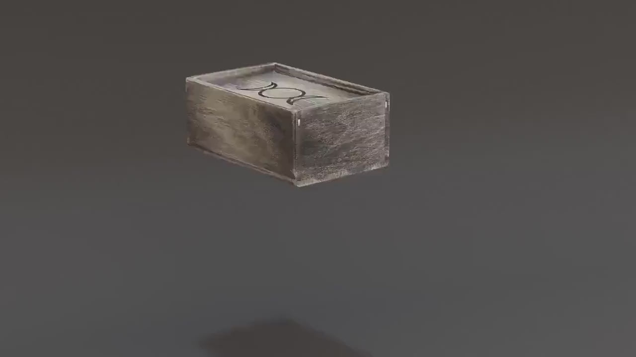 Load video: Wooden Tarot Box