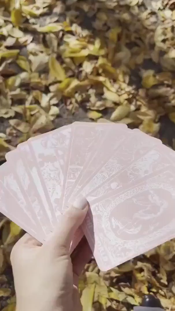 Load video: Pink White Tarot Cards
