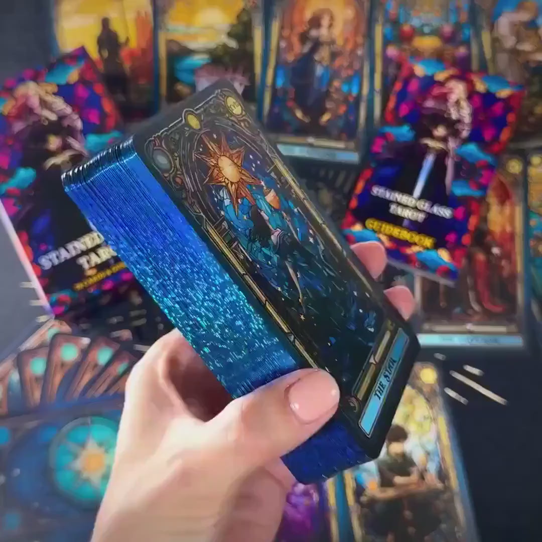 Load video: Stained Glass Tarot